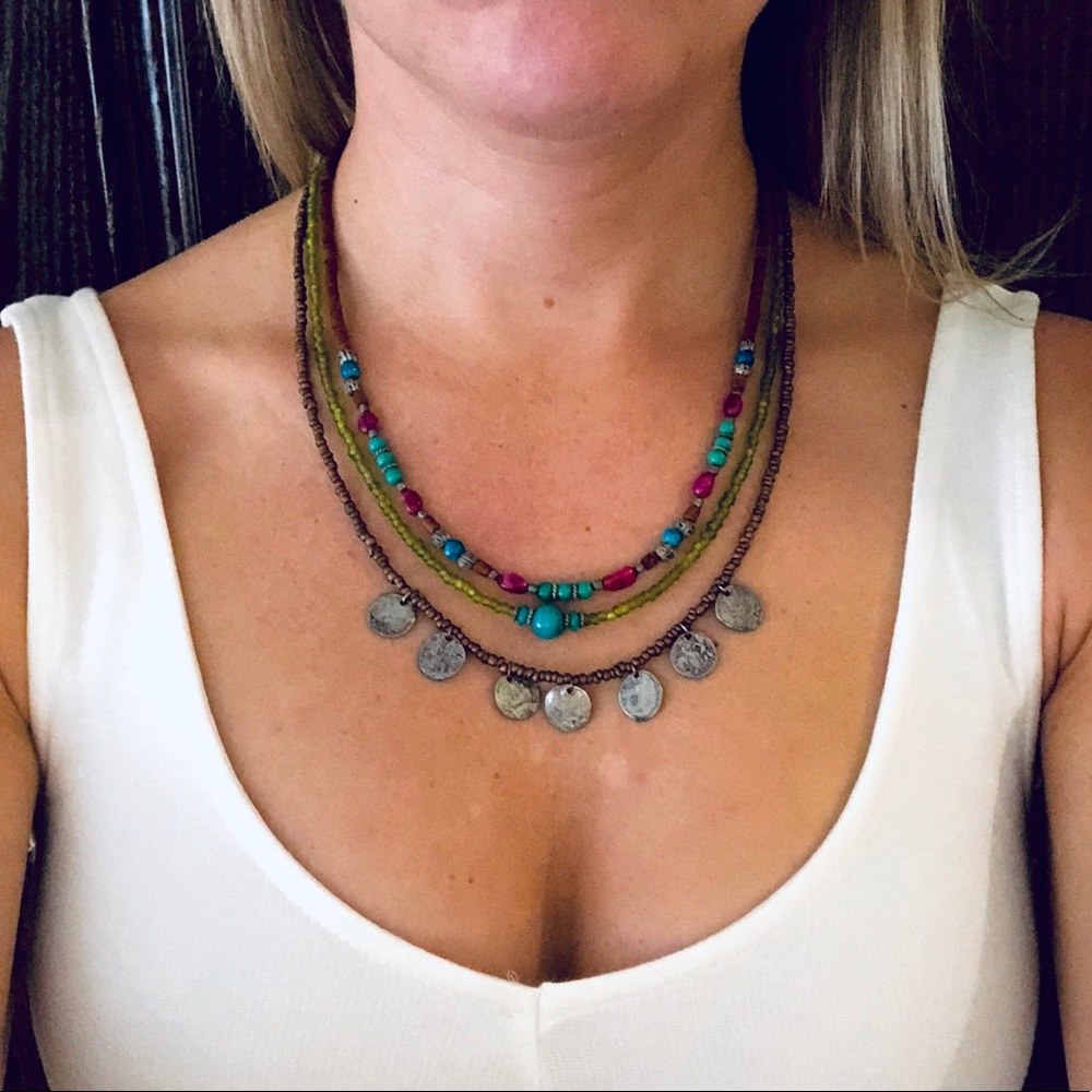 American Eagle vintage beaded necklace